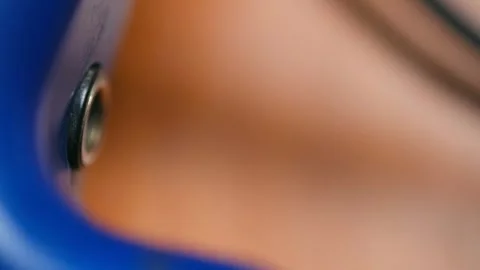 Musician plugging an audio jack into an electric guitar Stock Footage 337830907