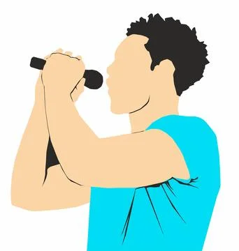 Musician singer Stock Illustration