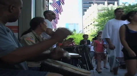 MUSICIANS and/or PROTESTERS DRUMMING Stockbeeldmateriaal 38502676