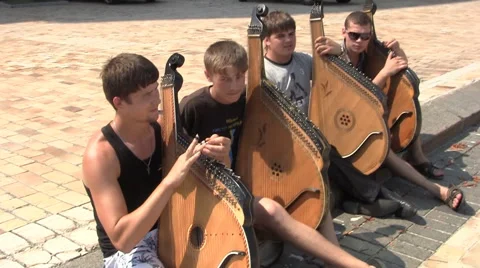 Musicians in Kiev Ukraine Stock Footage 46165108