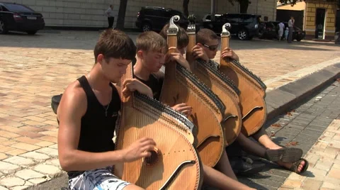 Musicians in Kiev Ukraine Stock Footage 46165485