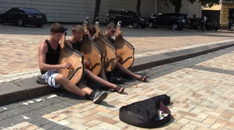 Musicians in Kiev Ukraine Stock Footage 46165551