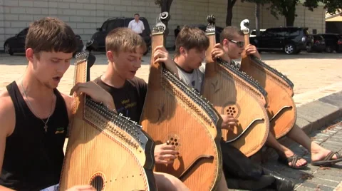 Musicians in Kiev Ukraine Stock Footage 46165642