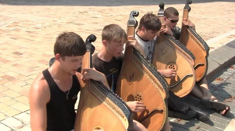 Musicians in Kiev Ukraine Stock Footage 46166599