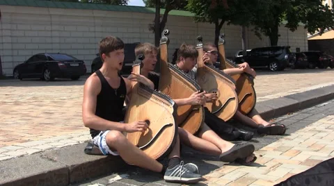 Musicians in Kiev Ukraine Stock Footage 46166776