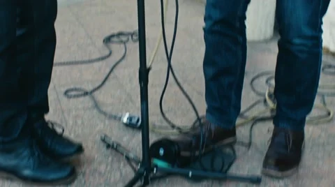 Musicians perform on the street Stock Footage 63948449