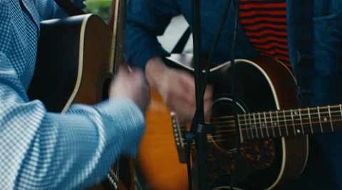 Musicians perform on the street Stock Footage 63949735