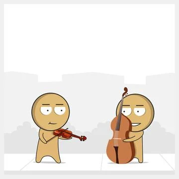 Musicians performance Illustrazione stock