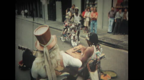 Musicians performing on street Stock Footage 37595389