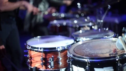 The musicians play on drums Video stock 88099310