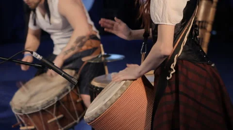 Musicians Playing Drums Stock Footage 47361122