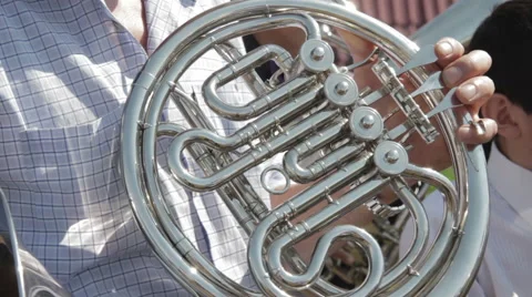 Musicians playing wind instruments Stock Footage 63549965