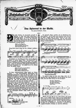 Musik-Mappe: eine Zeitschrift mit Noten-Beilagen, Vol. 4, no. 12. text. Pe... Stock Photos