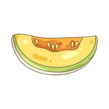 Muskmelon slice Stock Illustration