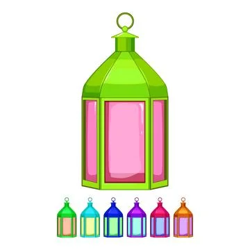 Muslim arabic lantern cartoon vector graphic Stock Illustration