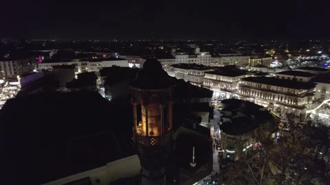 Muslim city of Koniya during Eid al Adha shooting at night from a drone 库存影片 310787516
