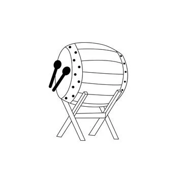Muslim drum icon Stock Illustration