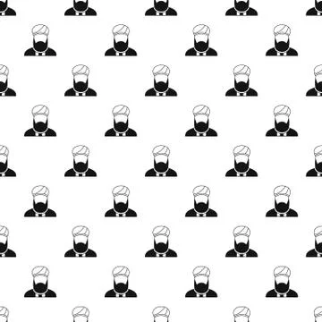 Muslim man pattern, simple style Stock Illustration