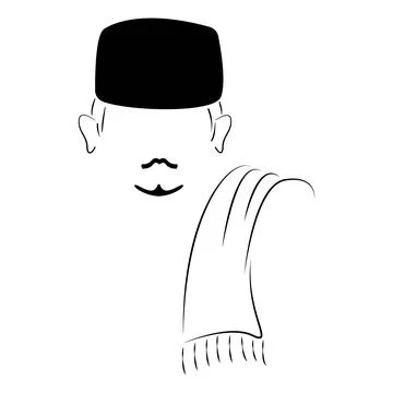 Muslim man vector element design Illustrazione stock