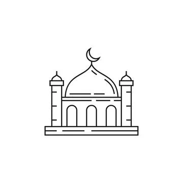 Muslim mosque flat icon. Vector illustration Stock Illustration