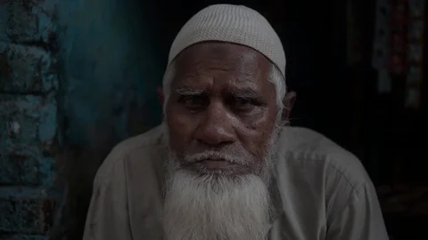 Muslim Old Man Stock Footage 84191208