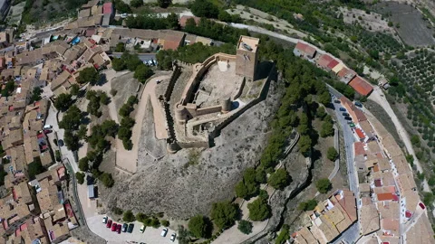 Muslim origin Biar Castle, Spain. Stock Footage 282624048