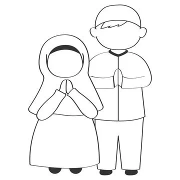 The muslim people vector design Stock Illustration