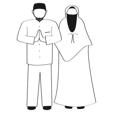 The muslim people vector design Stock Illustration