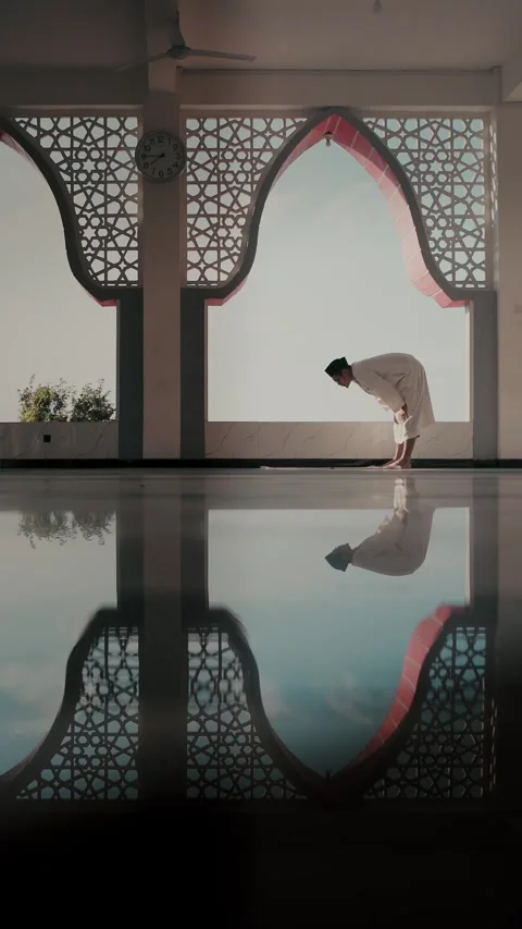 Muslim pray at Mosque Stock Footage 331498204