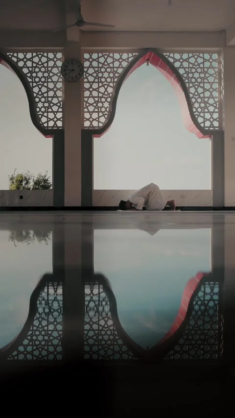 Muslim pray at Mosque Stock Footage 331498248