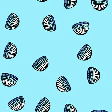 Muslim prayer cap kufi vector seamless pattern Stock Illustration