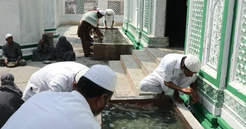 Muslim Prayer in an Islamic Mosque Stock Footage 317591637