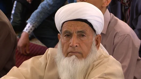 Muslim prayer in the mosque Video stock 122061370