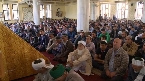 Muslim prayer in the mosque Video stock 122066463