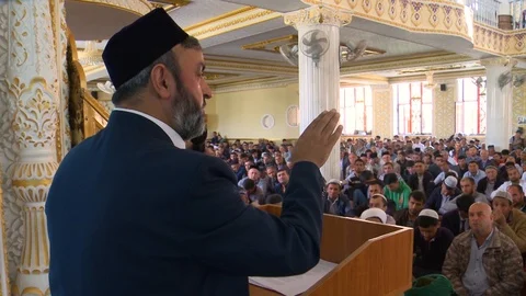 Muslim prayer in the mosque 스톡 동영상 122068782