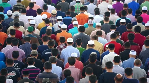Muslim Prayers Stock Footage