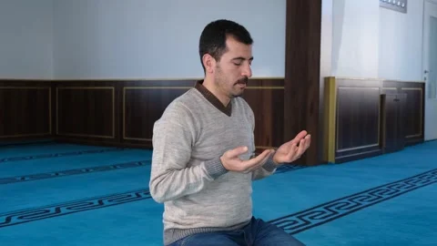 Muslim praying Islam Stock Footage 266692989