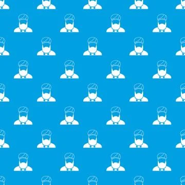 Muslim preacher pattern seamless blue Stockillustratie