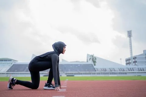 Muslim run Stock Photos