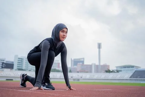 Muslim run Stock Photos
