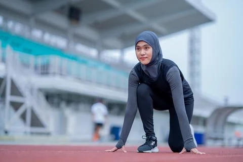 Muslim run Stock Photos