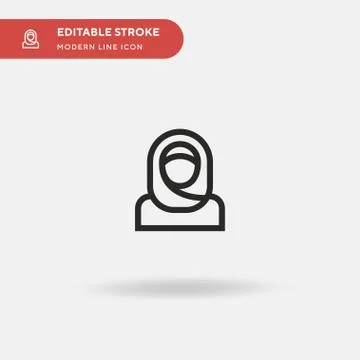 Muslim Simple vector icon. Illustration symbol design template for web mobile Illustration