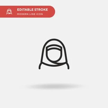 Muslim Simple vector icon. Illustration symbol design template for web mobile Illustration