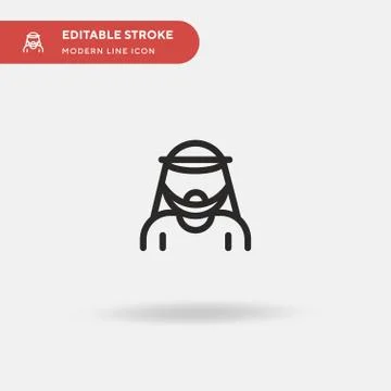 Muslim Simple vector icon. Illustration symbol design template for web mobile Illustration