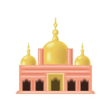 Muslim temple building Ilustración de archivo