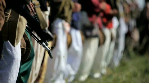 Muslim warriors Stock Footage 816476