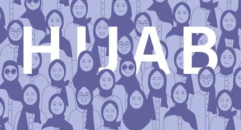 Muslim womens Stock Illustration