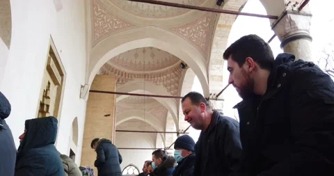 Muslims are taking the weekly prayer jumu'a Stock Footage 170256340