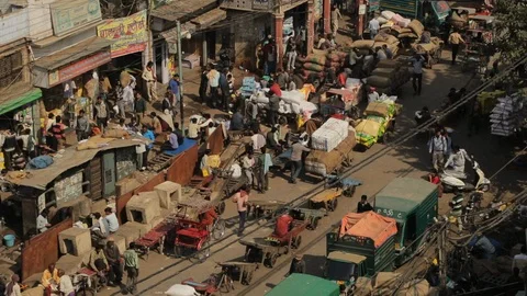 Muslims Attend Prayer Session In Mosque, Delhi, India. Stock Footage 122801477