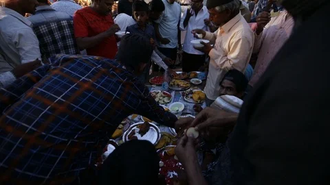 Muslims-breaking-fast-ramzan Stock Footage 91070361